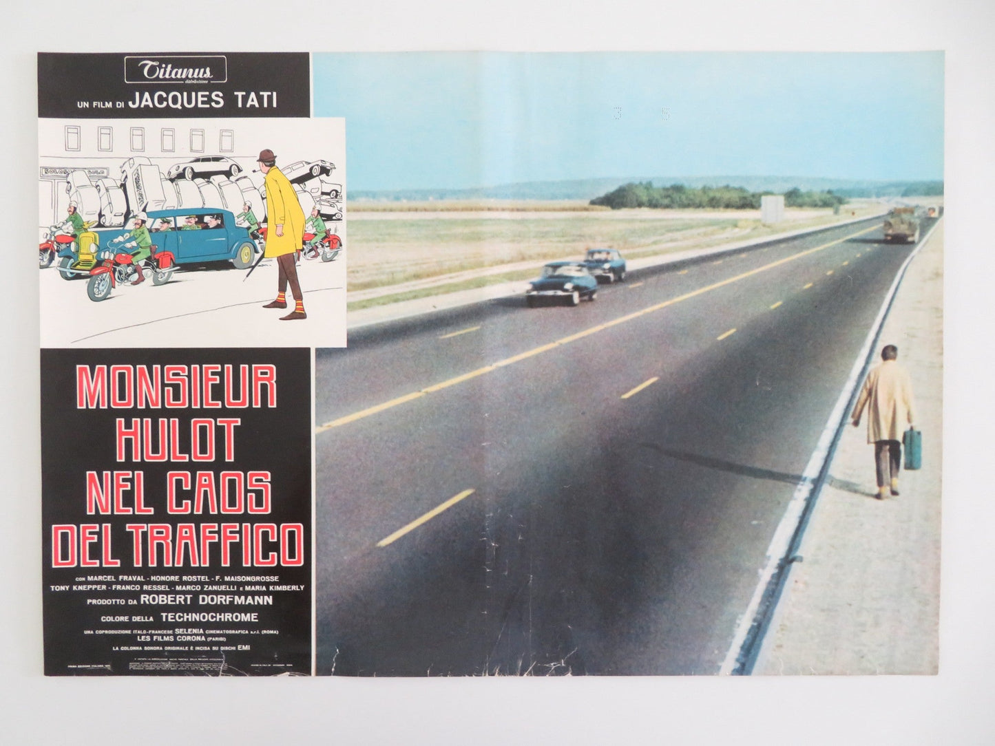TRAFFIC ITALIAN FOTOBUSTA POSTER JACQUES TATI MARCEL FRAVAL 1971 Movie posters
