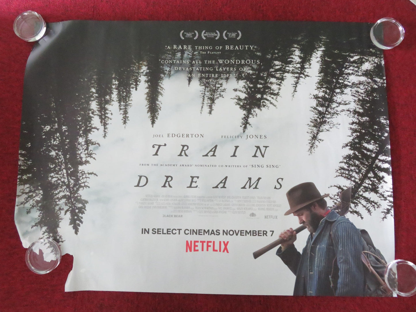 TRAIN DREAMS UK QUAD ROLLED POSTER JOEL EDGERTON FELICITY JONES 2025 Movie posters