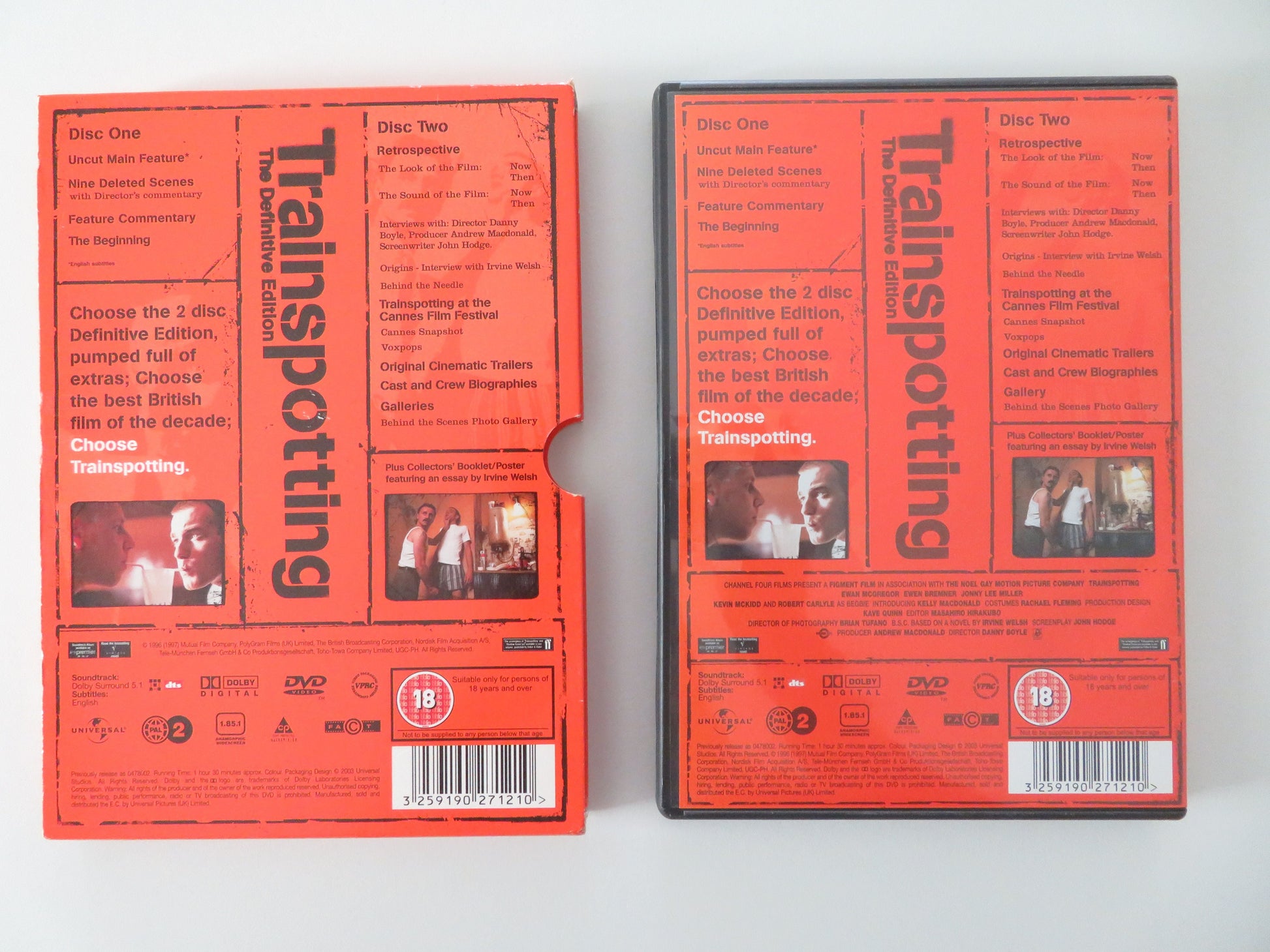 Trainspotting The Definitive Edition (DVD) Ewan McGregor 1996 Region 2 Movie posters