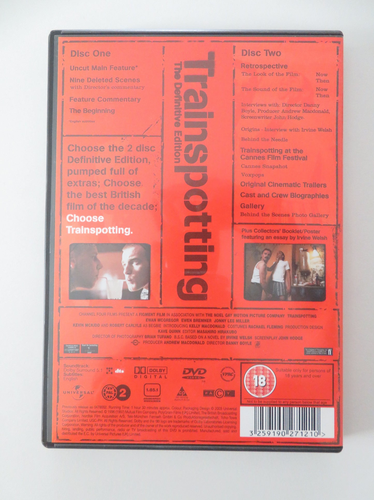 Trainspotting The Definitive Edition (DVD) Ewan McGregor 1996 Region 2 Movie posters