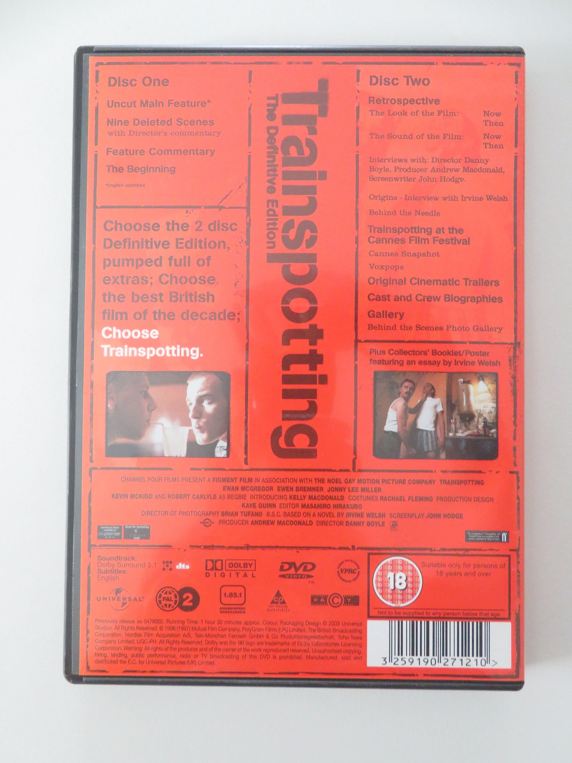 Trainspotting The Definitive Edition (DVD) Ewan McGregor 1996 Region 2 Movie posters