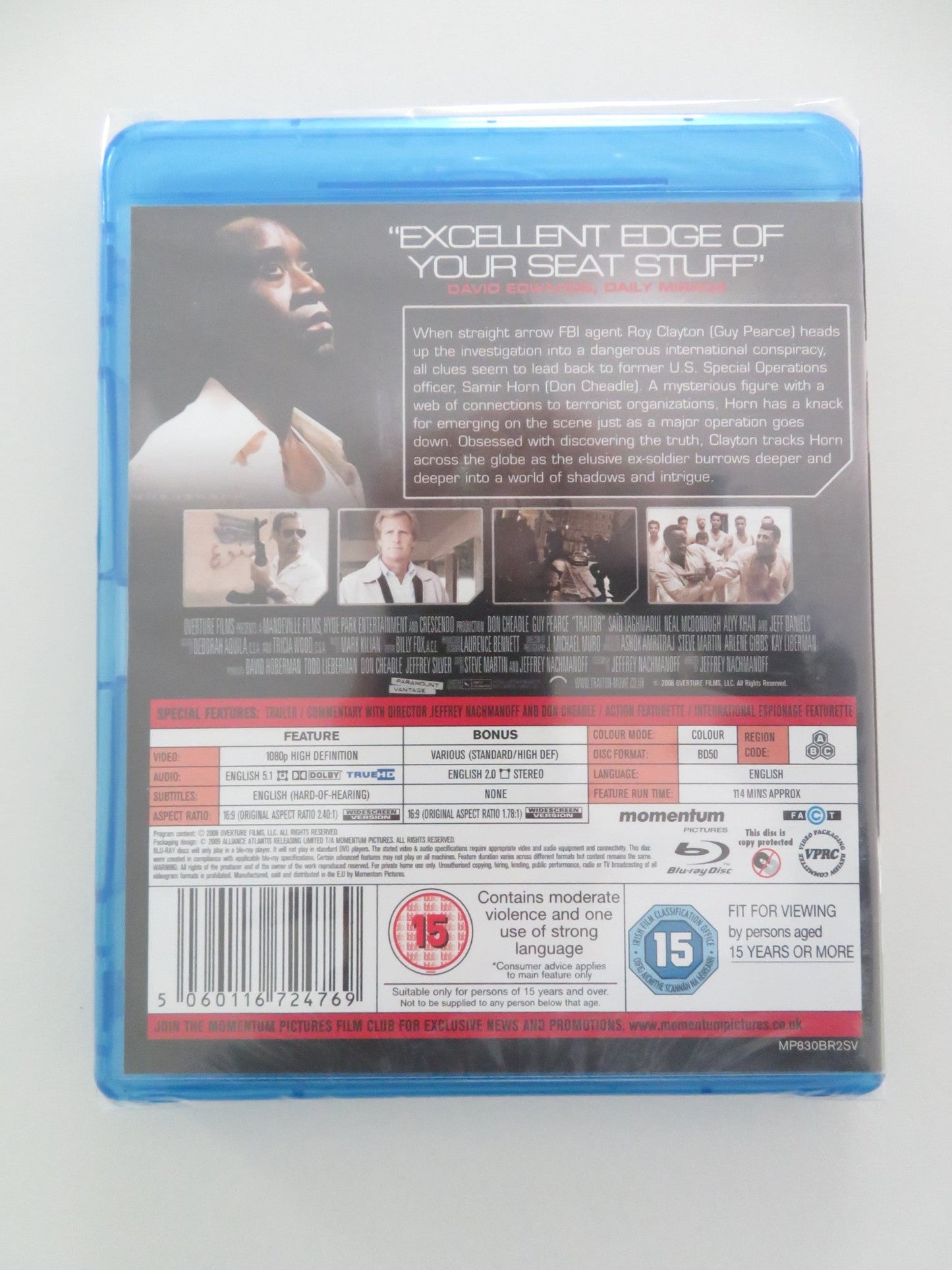 TRAITOR (BLU - RAY) DON CHEADLE GUY PEARCE 2008 REGION A,B,C Movie posters