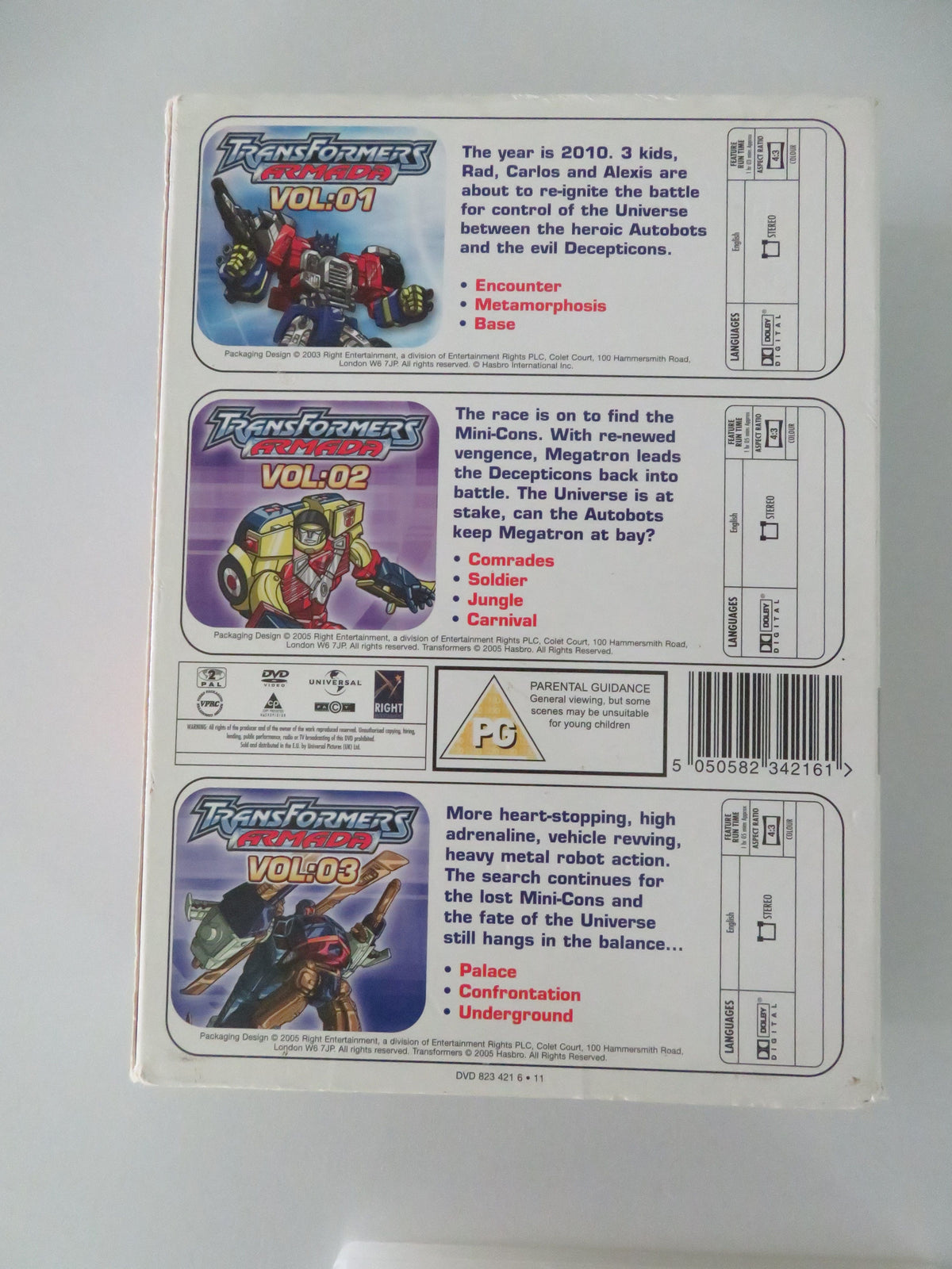 Transformers: Armada - Triple Collection (DVD BoxSet) Gary Chalk 2002 Region 2 Movie posters