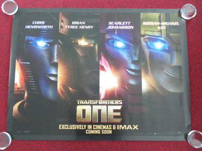 TRANSFORMERS ONE UK QUAD ROLLED POSTER CHRIS HEMSWORTH SCARLET JOHANSSON 2024 Movie posters