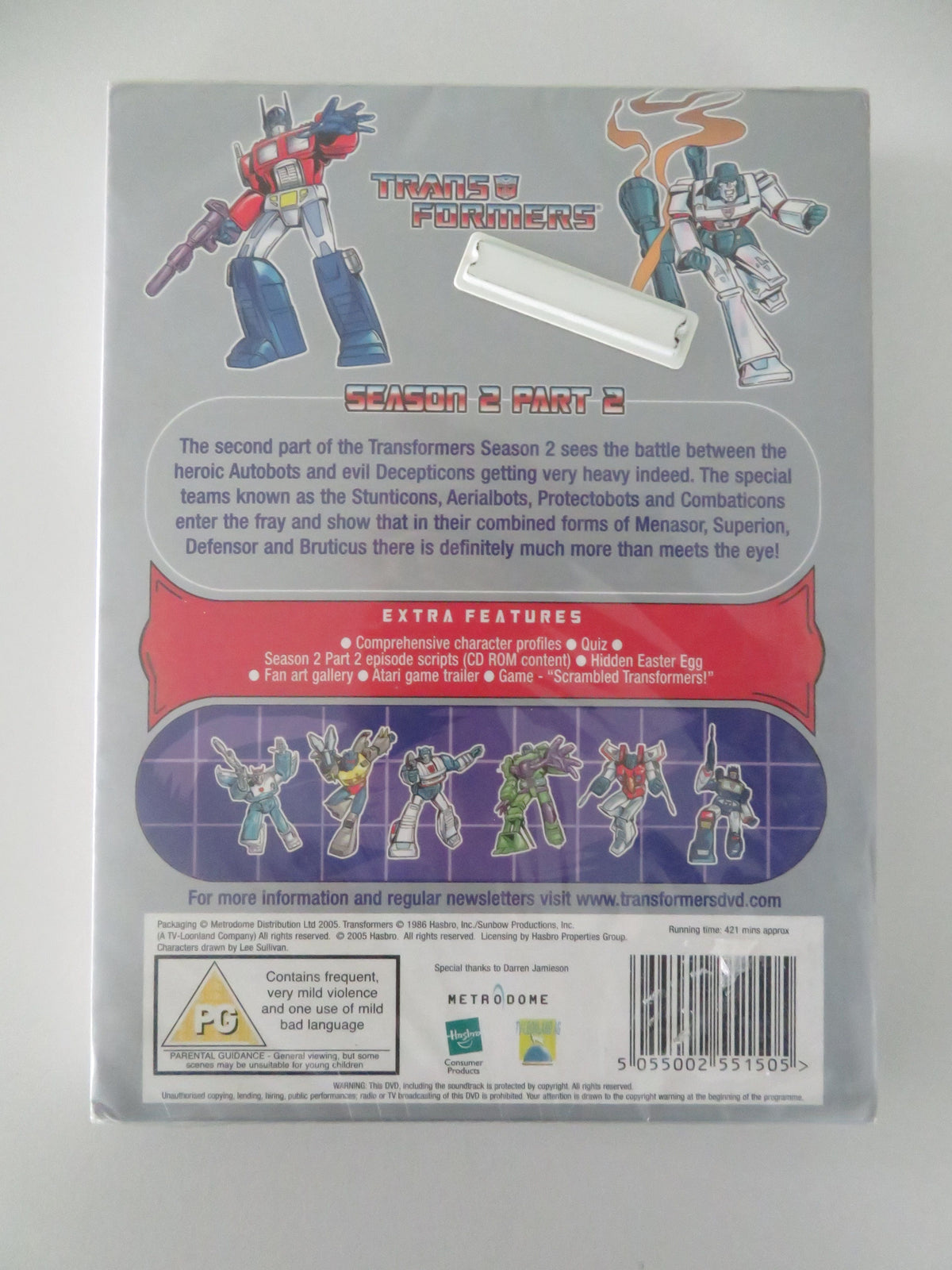 Transformers Season 2 Part 2 (DVD BoxSet) Frank Welker P. Cullen 2005 Region 2 Movie posters