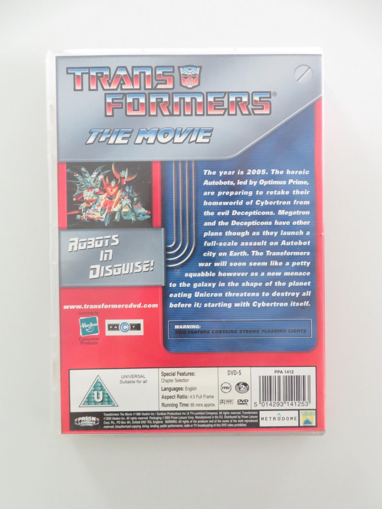 TRANSFORMERS: THE MOVIE (DVD) NORMAN ALDEN JACK ANGEL 1986 REGION 2 Movie posters