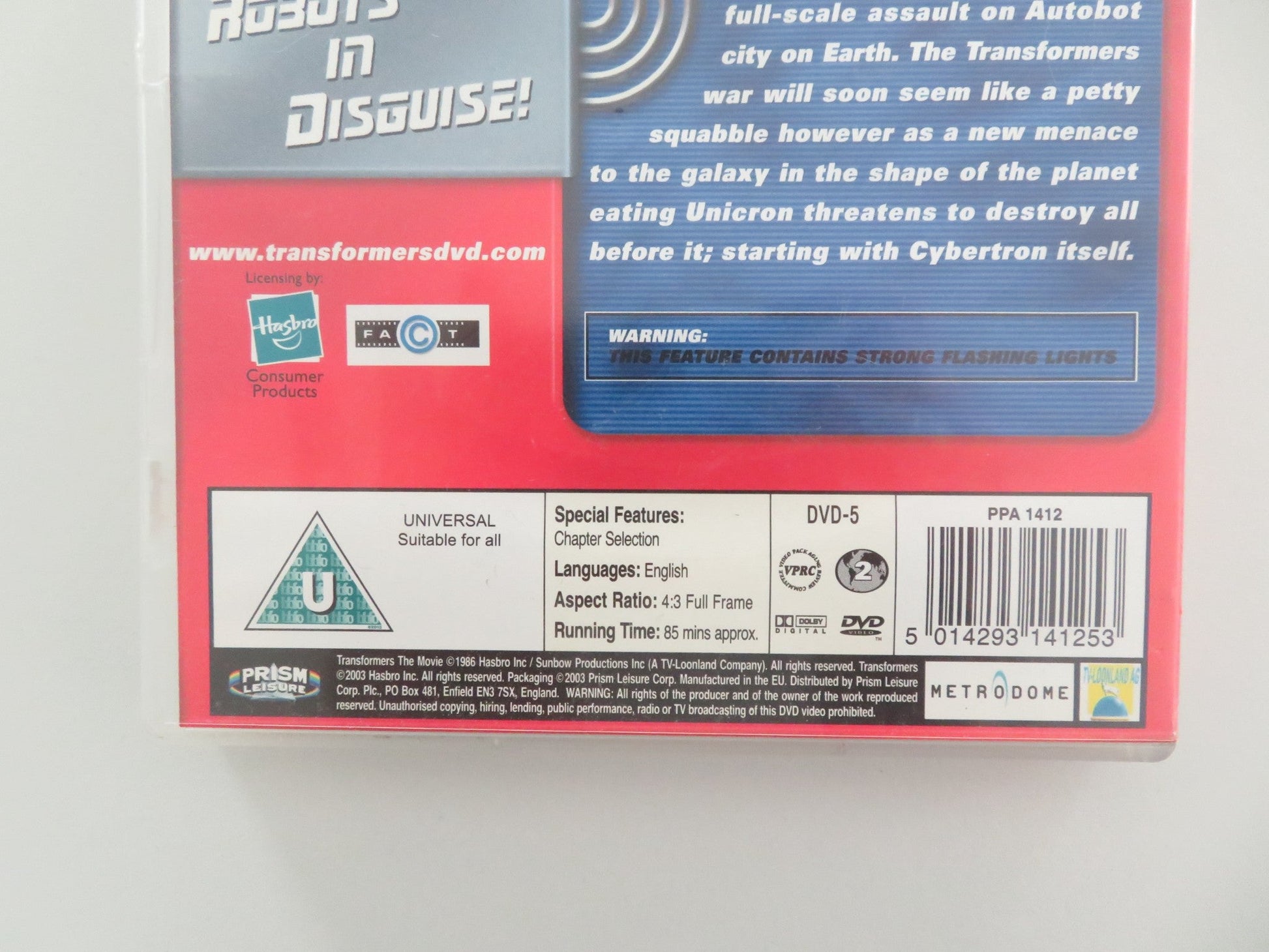 TRANSFORMERS: THE MOVIE (DVD) NORMAN ALDEN JACK ANGEL 1986 REGION 2 Movie posters