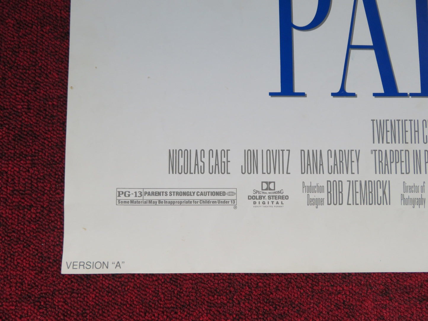 TRAPPED IN PARADISE VERSION A FOLDED US ONE SHEET POSTER NICOLAS CAGE 1994 Rendezvous Cinema Movie posters