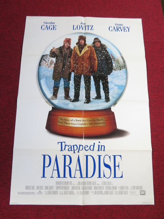 TRAPPED IN PARADISE VERSION A FOLDED US ONE SHEET POSTER NICOLAS CAGE 1994 Rendezvous Cinema Movie posters