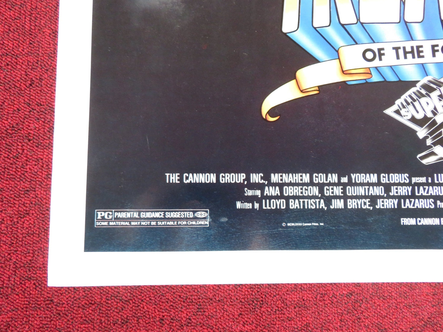 TREASURE OF THE FOUR CROWNS - B FOLDED US ONE SHEET POSTER CANNON 1983 Rendezvous Cinema Movie posters