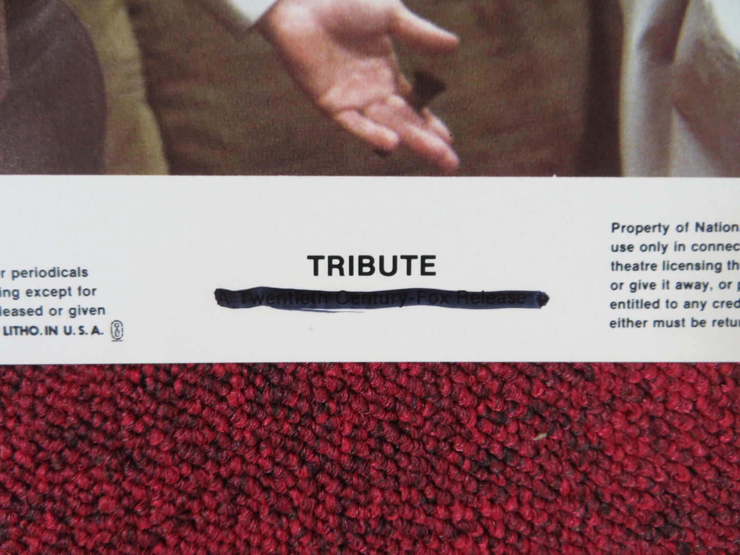 TRIBUTE - 4 LOBBY CARD JACK LEMMON BOBBY BENSON 1980 Rendezvous Cinema Movie posters