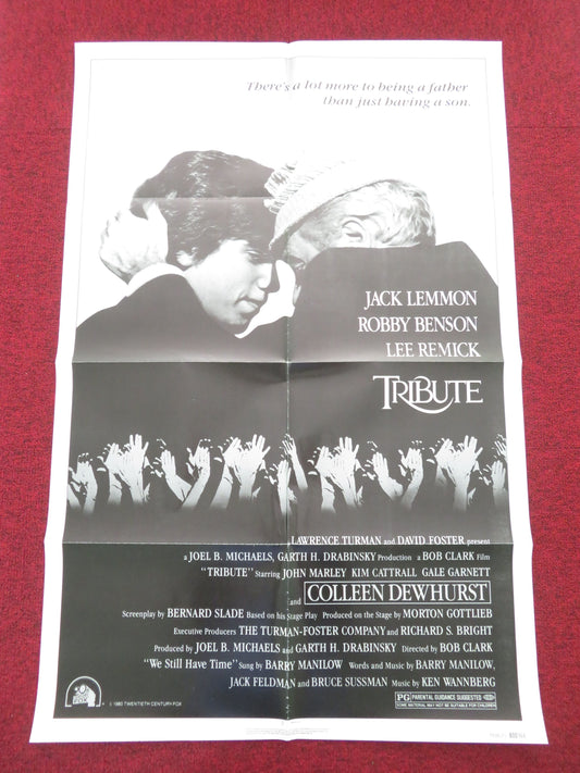 Tribute Folded US One Sheet Poster Jack Lemmon Robby Benson 1980 Movie posters