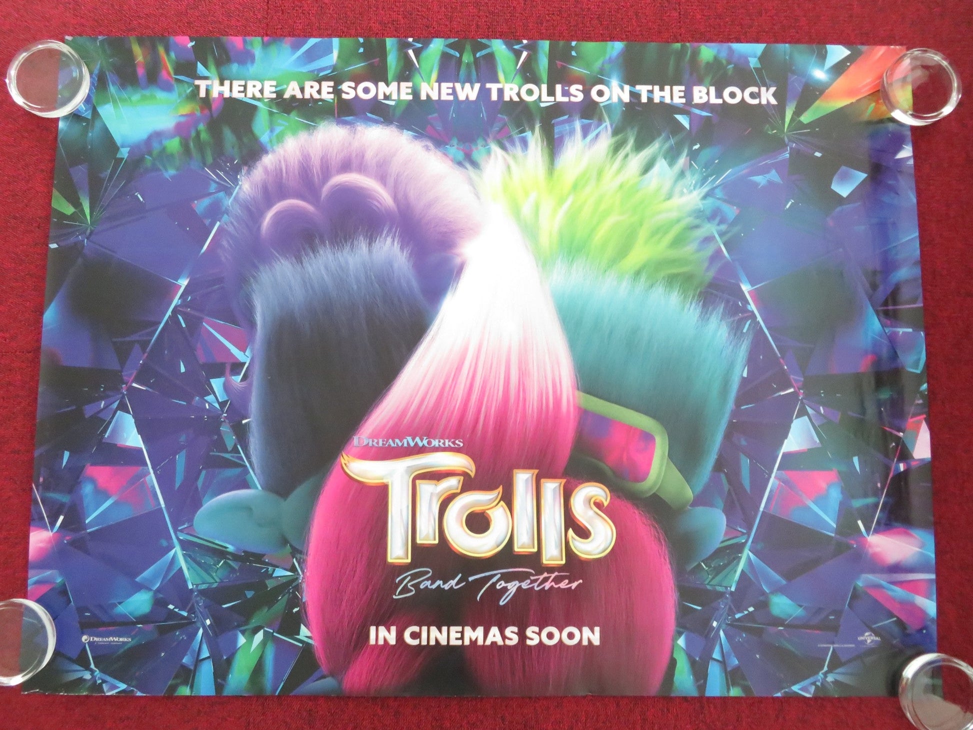 TROLLS BAND TOGETHER - A UK QUAD ROLLED POSTER ANNA KENDRICK TIMBERLAKE 2023 Movie posters