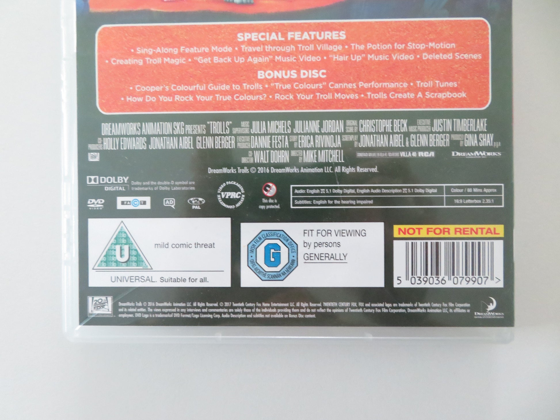 Trolls - Sing-Along Edition (DVD) Anna Kendrick Justin Timberlake 2016 Region 2 Movie posters