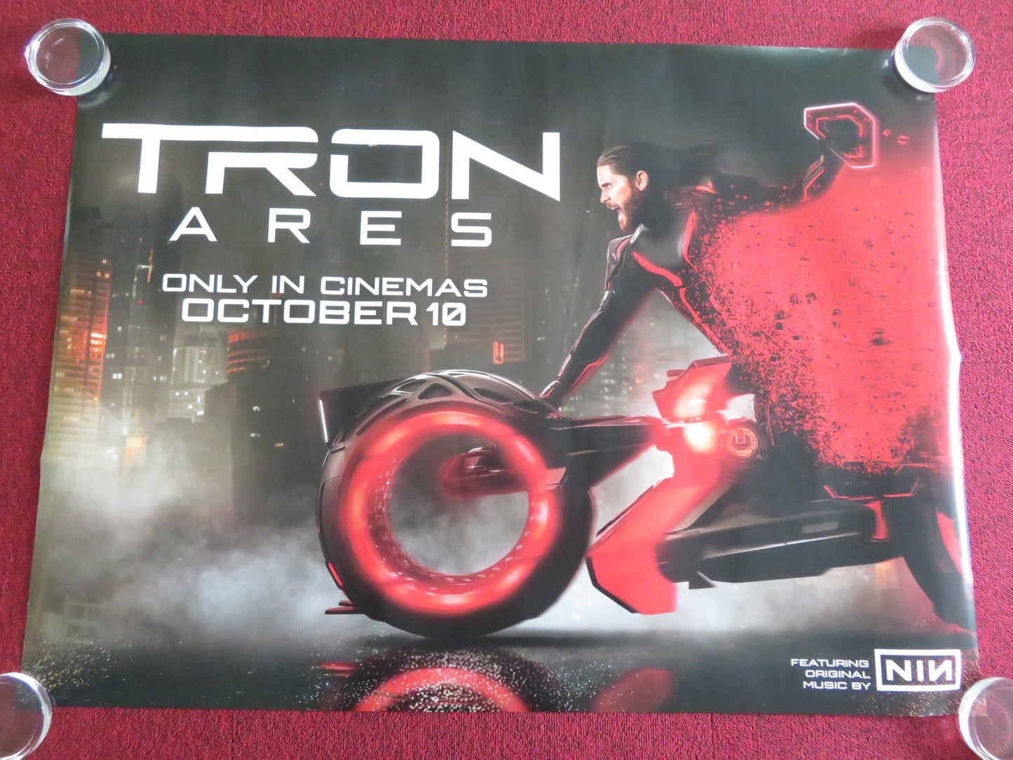 TRON: ARES - B UK QUAD ROLLED POSTER DISNEY JARED LETO JEFF BRIDGES 2025 Movie posters