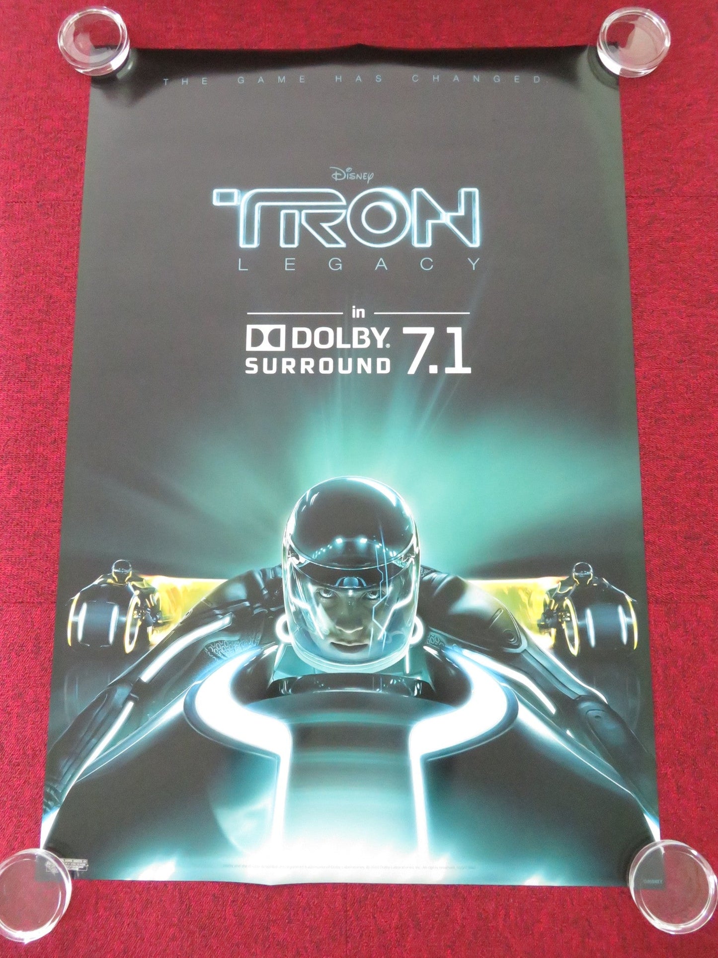 TRON: LEGACY US ONE SHEET ROLLED POSTER DISNEY JEFF BRIDGES GARRETT HEDLUND 2010 Movie posters