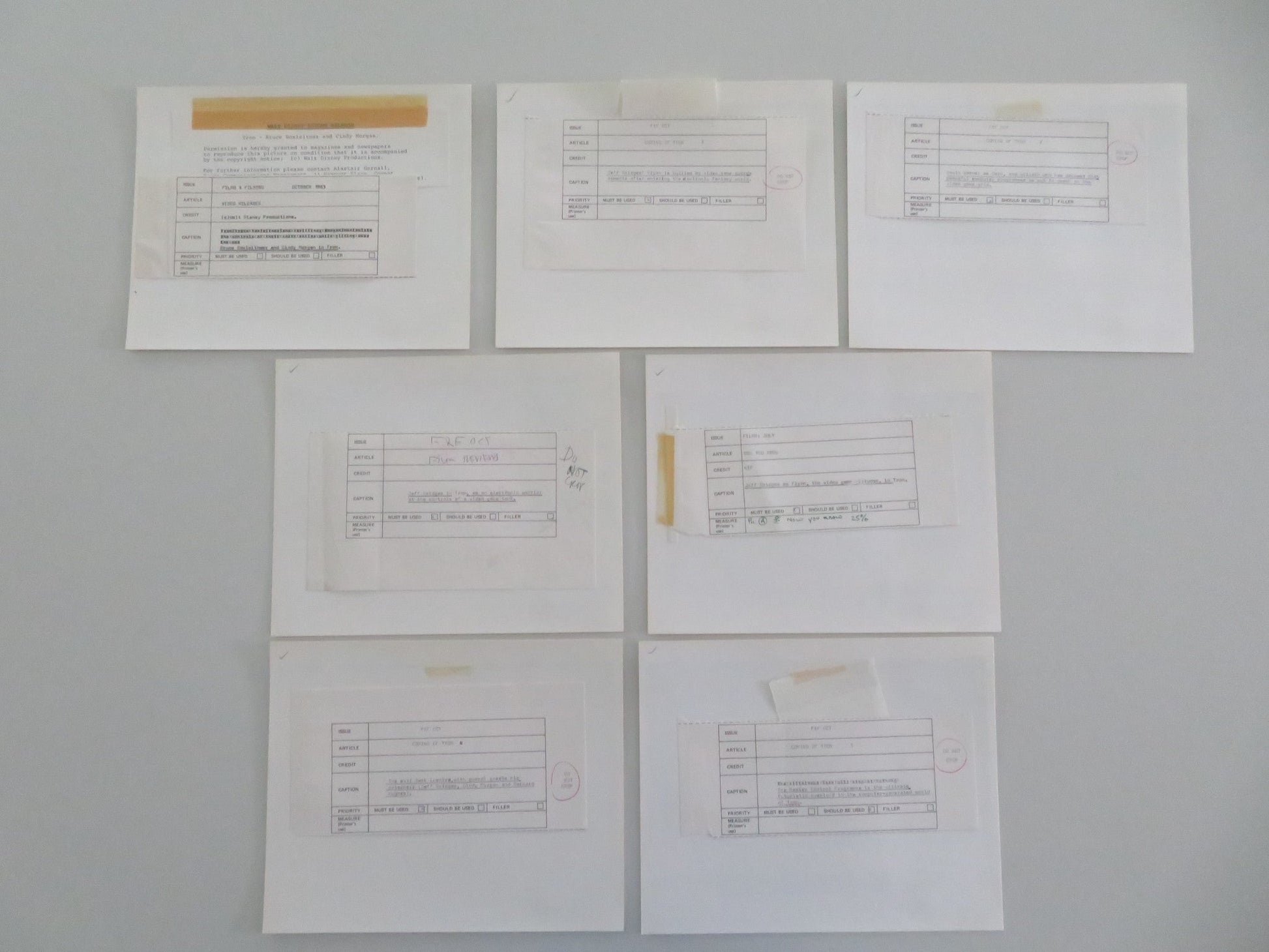 TRON MOVIE STILL PHOTO LOT OF 7 DISNEY JEFF BRIDGES DAVID WARNER 1982 Movie posters