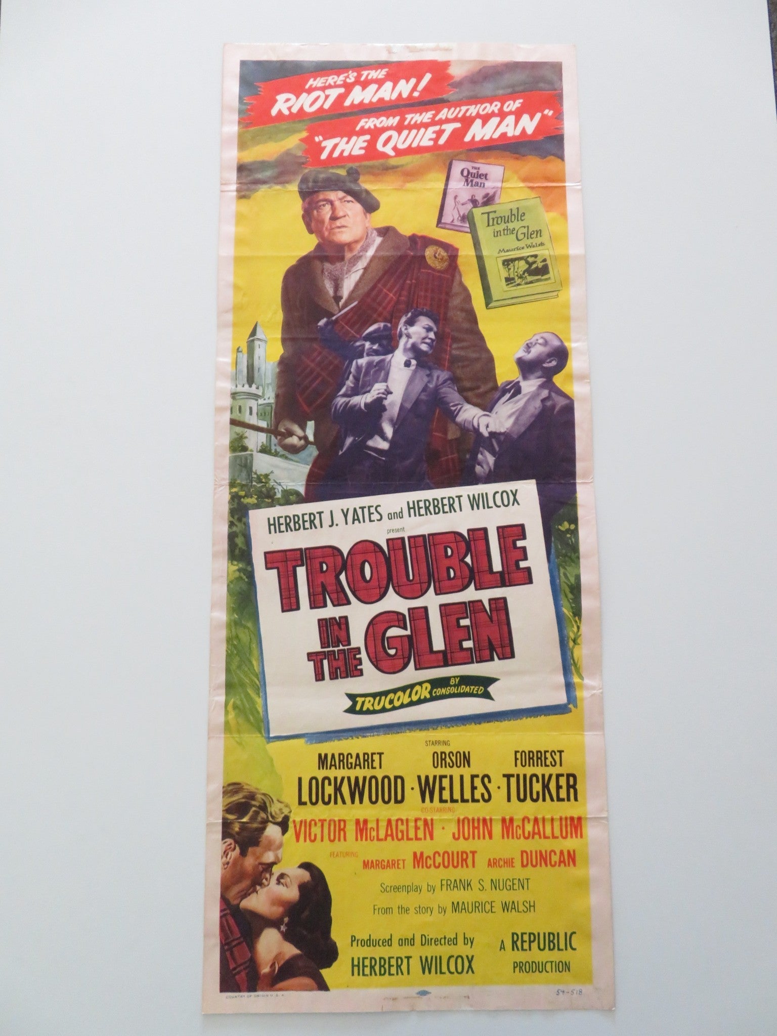 TROUBLE IN THE GLEN US INSERT POSTER MARGARET LOCKWOOD ORSON WELLES 1954 Rendezvous Cinema Movie posters