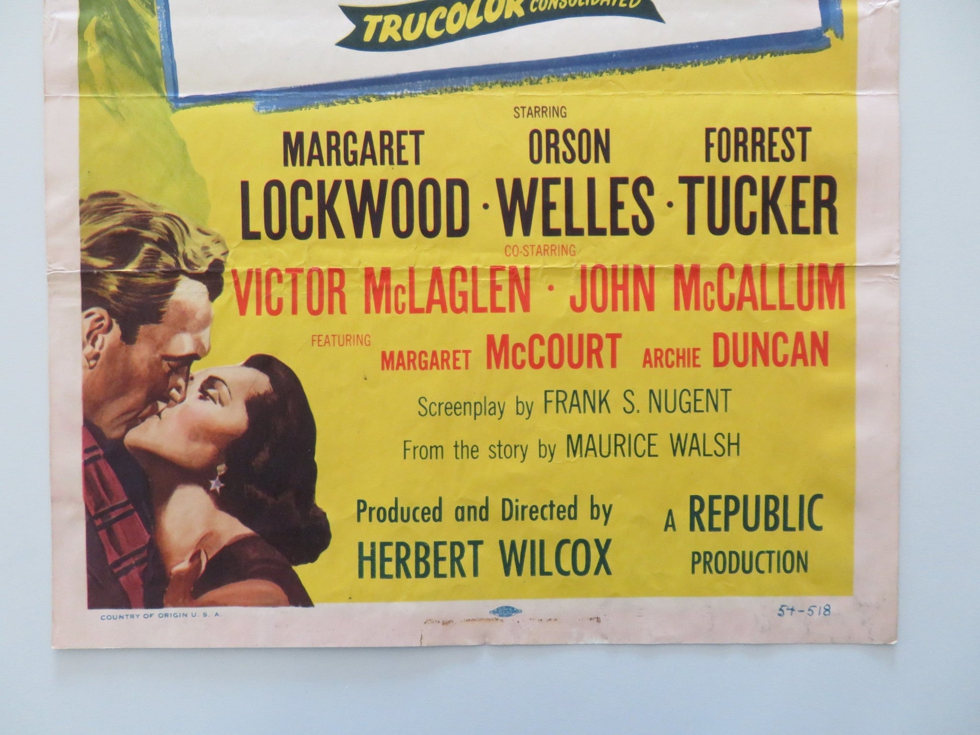 TROUBLE IN THE GLEN US INSERT POSTER MARGARET LOCKWOOD ORSON WELLES 1954 Rendezvous Cinema Movie posters