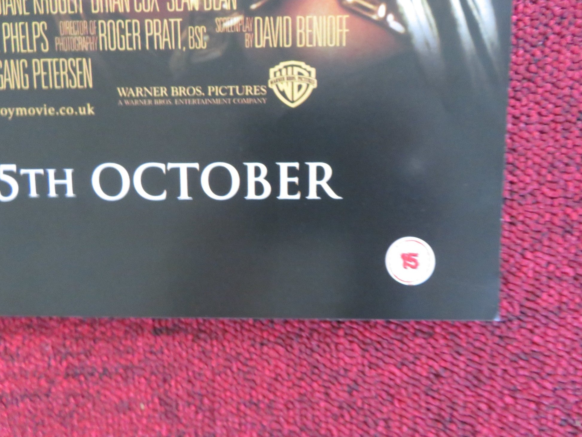 TROY DVD & VHS VIDEO POSTER BRAD PITT ERIC BANA ORLANDO BLOOM 2004 Rendezvous Cinema Movie posters