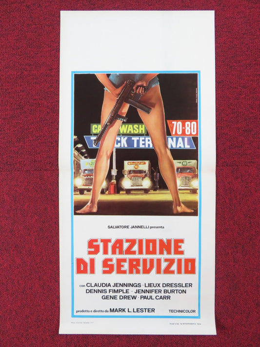 TRUCK STOP WOMEN ITALIAN LOCANDINA POSTER CLAUDIA JENNINGS LIEUX DRESSLER 1977 Rendezvous Cinema Movie posters