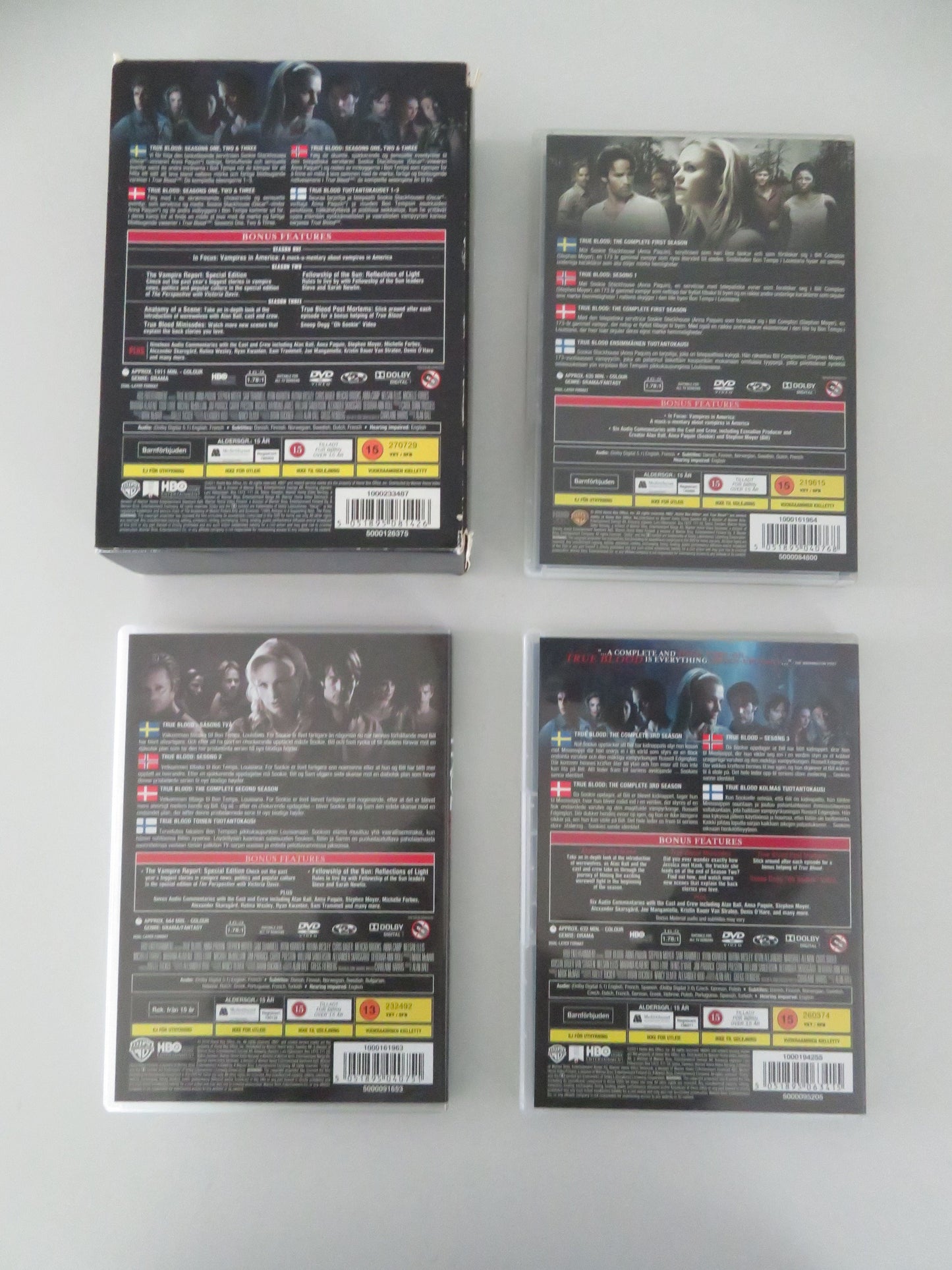 True Blood Seasons One, Two and Three (DVD BoxSet) Anna Paquin 2008 Region 2 Movie posters