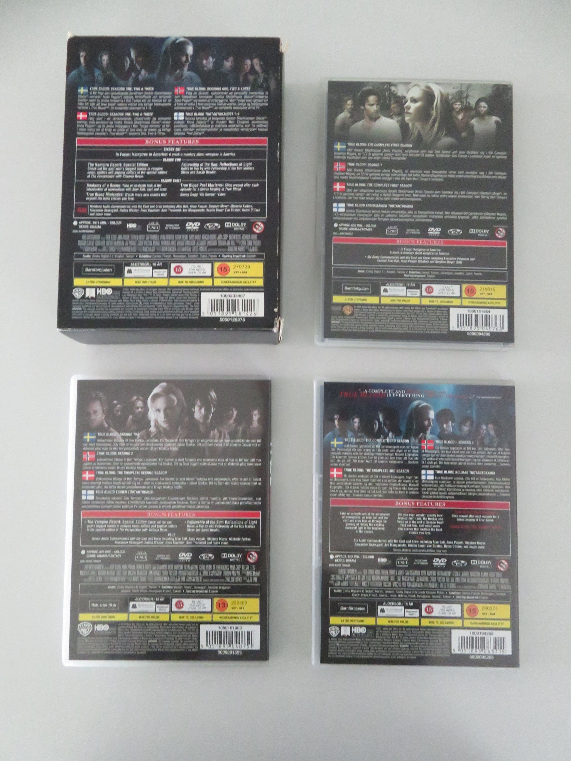 True Blood Seasons One, Two and Three (DVD BoxSet) Anna Paquin 2008 Region 2 Movie posters