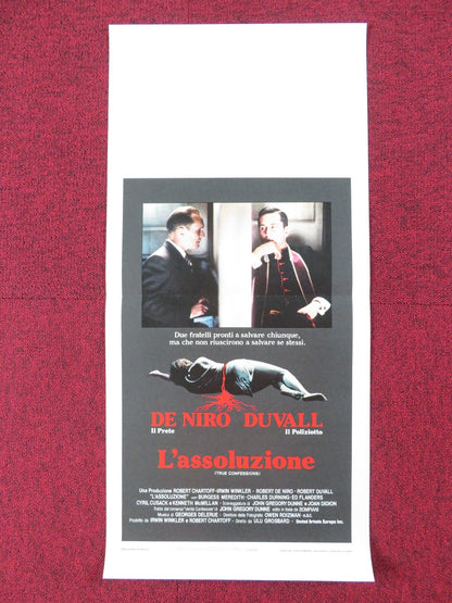 TRUE CONFESSIONS ITALIAN LOCANDINA POSTER ROBERT DE NIRO ROBERT DUVALL 1981 Rendezvous Cinema Movie posters