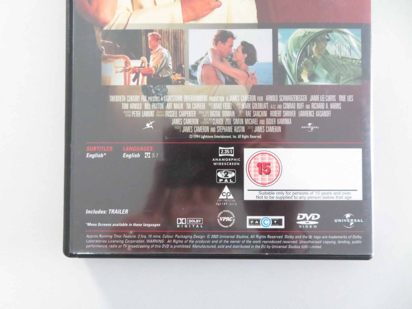 TRUE LIES (DVD) ARNOLD SCHWARZENEGGER JAMIE LEE CURTIS 1994 REGION 2 Movie posters