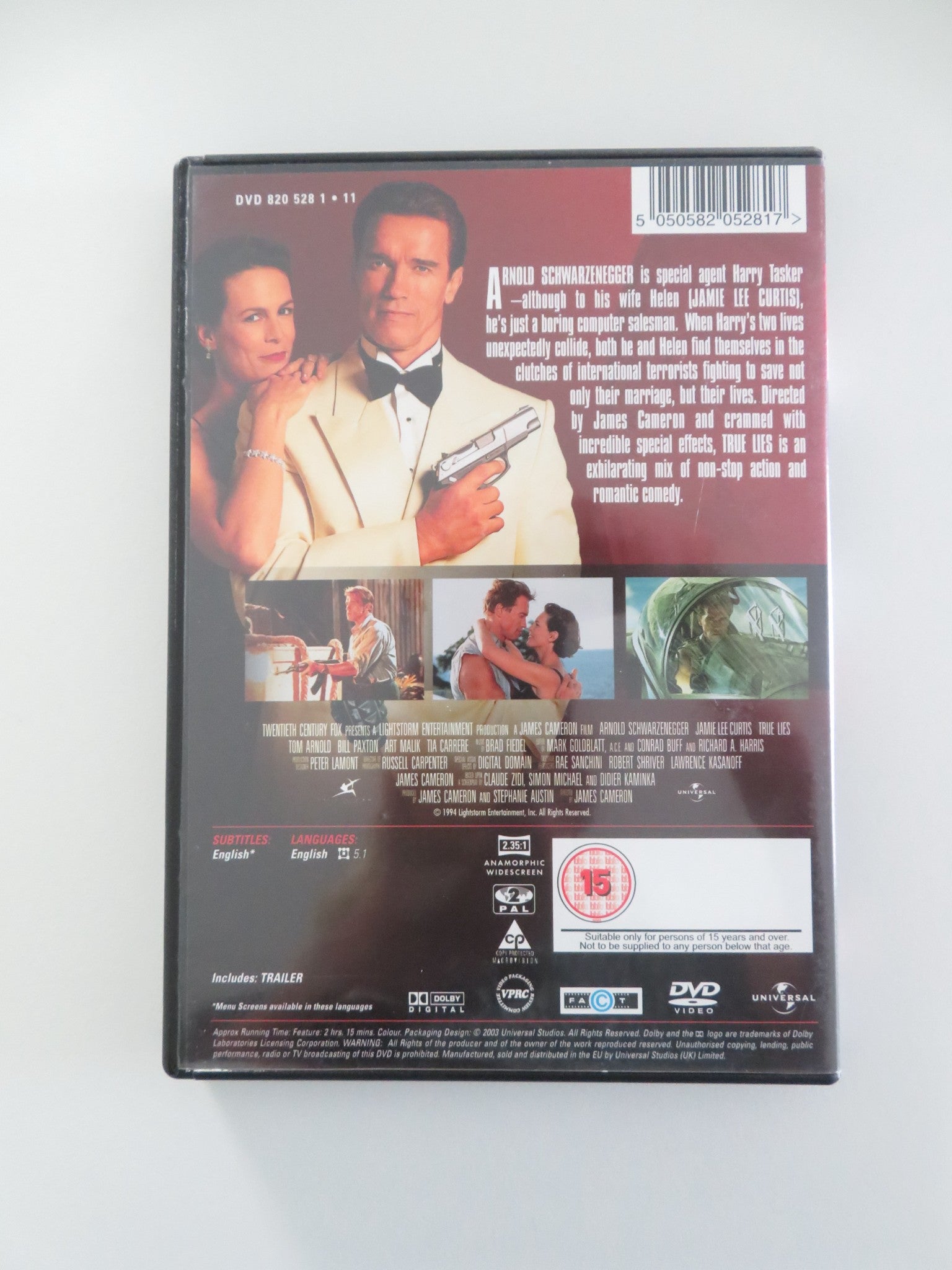 TRUE LIES (DVD) ARNOLD SCHWARZENEGGER JAMIE LEE CURTIS 1994 REGION 2 Movie posters