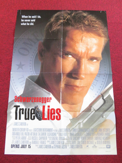 TRUE LIES VERSION A FOLDED US ONE SHEET POSTER ARNOLD SCHWARZENEGGER 1994 Rendezvous Cinema Movie posters