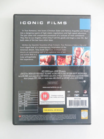 TRUE ROMANCE (DVD) CHRISTIAN SLATER PATRICIA ARQUETTE 1993 REGION 2 Movie posters