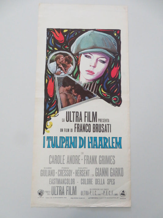 TULIPS OF HAARLEM ITALIAN LOCANDINA POSTER CAROLE ANDRE FRANK GRIMES 1970 Movie posters