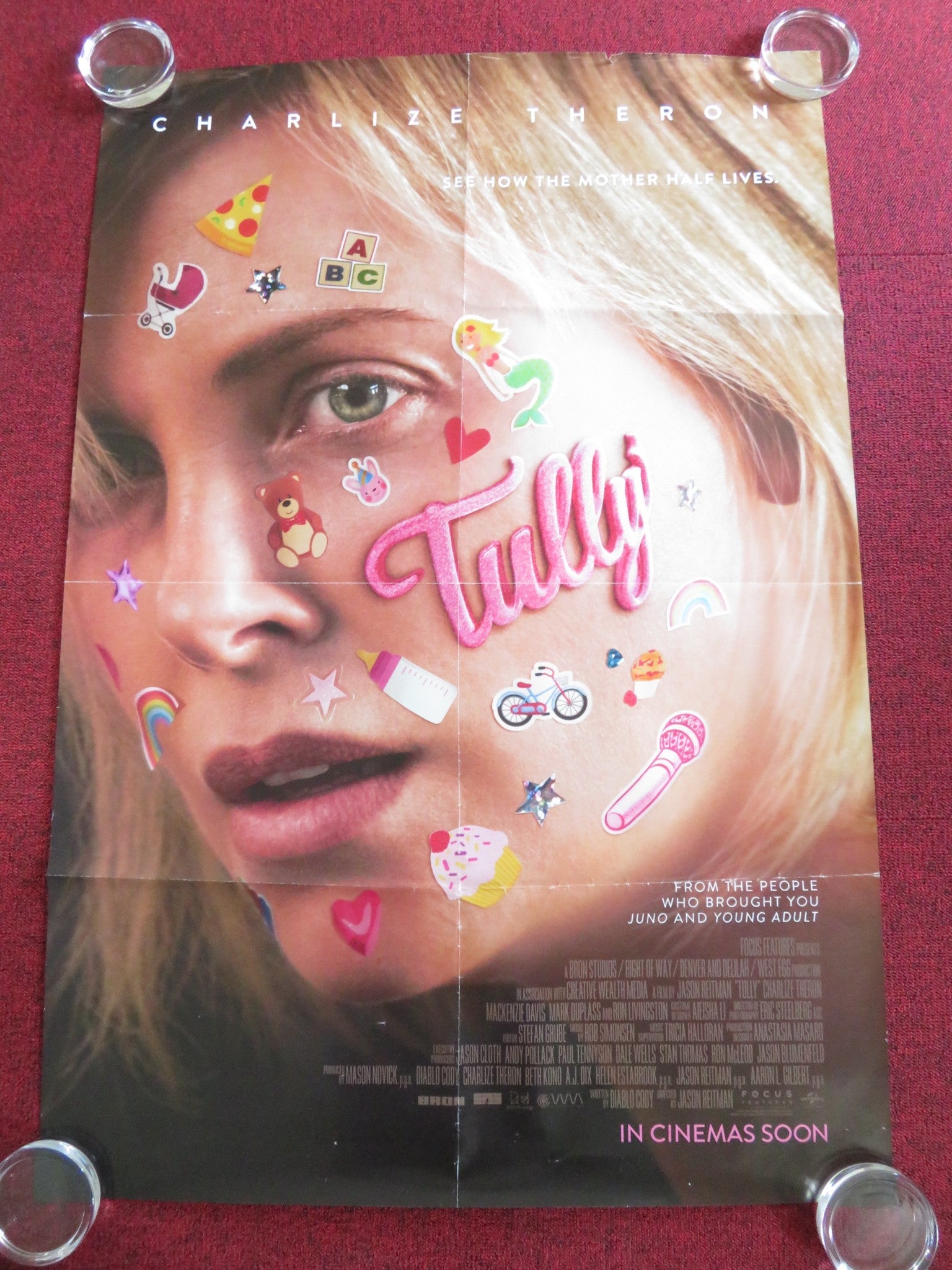 TULLY US ONE SHEET ROLLED POSTER CHARLIZE THERON MACKENZIE DAVIS 2018 Rendezvous Cinema Movie posters
