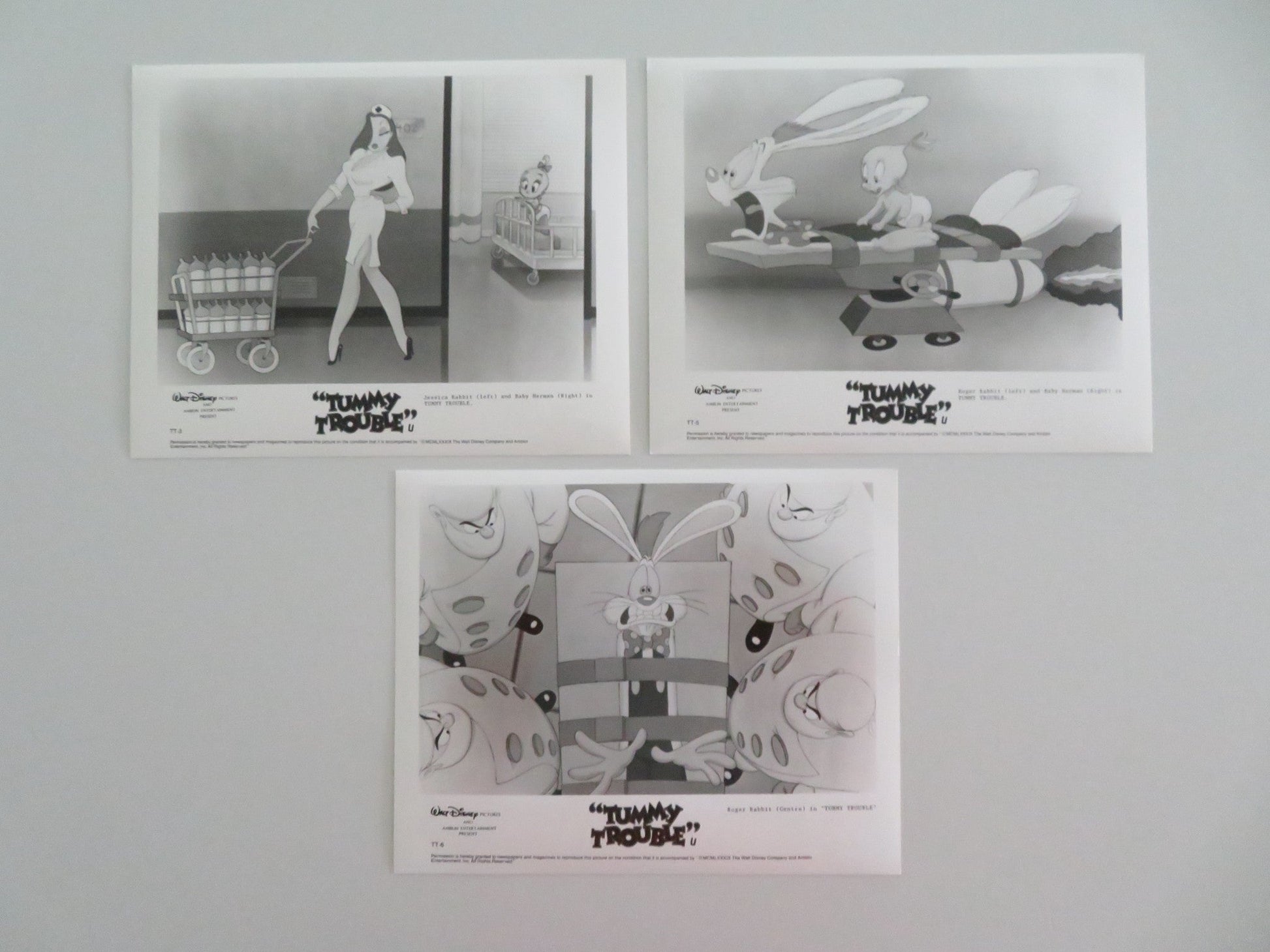 TUMMY TROUBLE MOVIE STILL PHOTO LOT OF 3 DISNEY KATHLEEN TURNER 1989 - Rendezvous Cinema