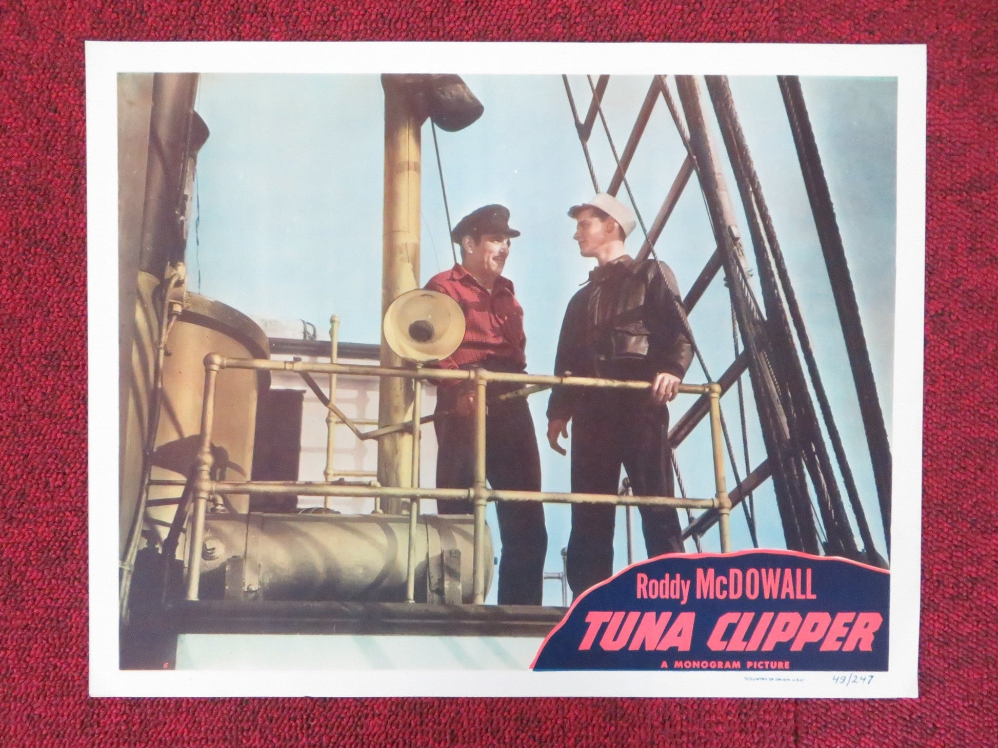 TUNA CLIPPER US LOBBY CARD FULL SET RODDY MCDOWALL ELENA VERDUGO 1949 Movie posters