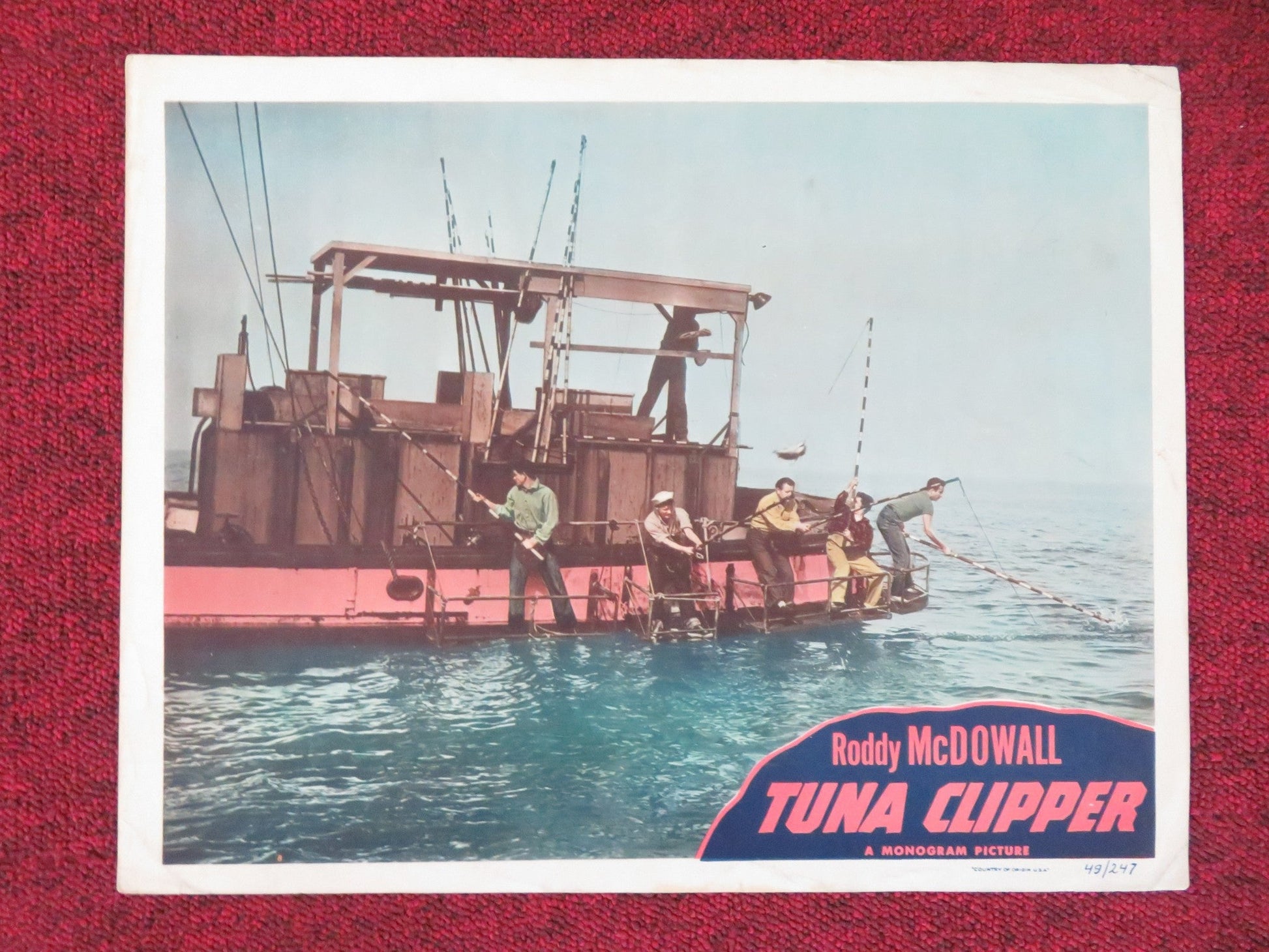 TUNA CLIPPER US LOBBY CARD FULL SET RODDY MCDOWALL ELENA VERDUGO 1949 Movie posters
