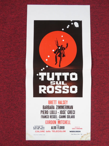 TUTTO SUL ROSSO ITALIAN LOCANDINA POSTER BRETT HALSEY BARBARA ZIMMERMAN 1968 Rendezvous Cinema Movie posters