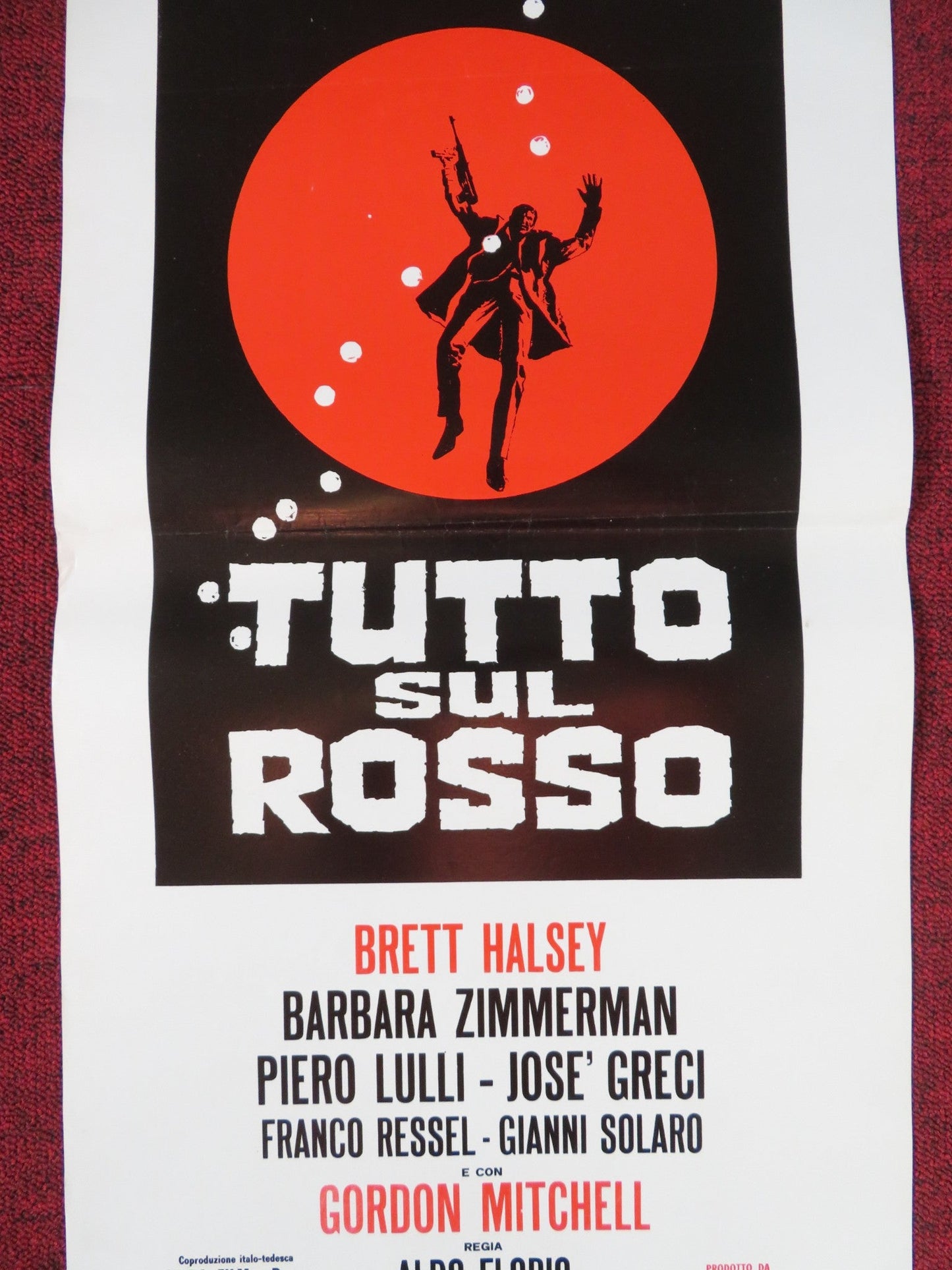 TUTTO SUL ROSSO ITALIAN LOCANDINA POSTER BRETT HALSEY BARBARA ZIMMERMAN 1968 Rendezvous Cinema Movie posters