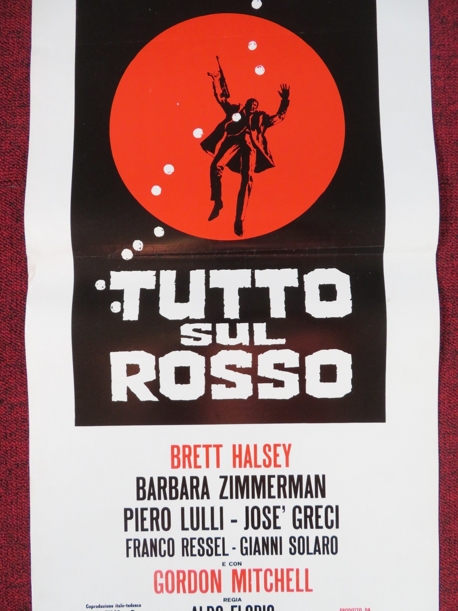 TUTTO SUL ROSSO ITALIAN LOCANDINA POSTER BRETT HALSEY BARBARA ZIMMERMAN 1968 Rendezvous Cinema Movie posters