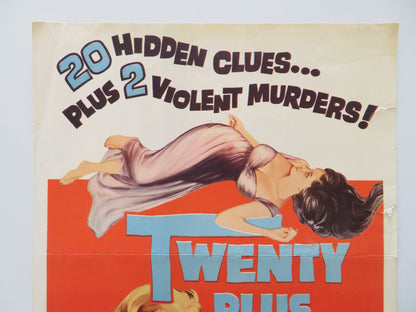 TWENTY PLUS TWO US INSERT POSTER DAVID JANSSEN JEANNE CRAIN 1961 Rendezvous Cinema Movie posters