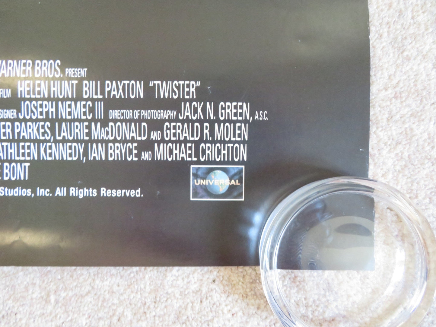 TWISTER BANNER POSTER HELEN HUNT BILL PAXTON 1996 Rendezvous Cinema Movie posters