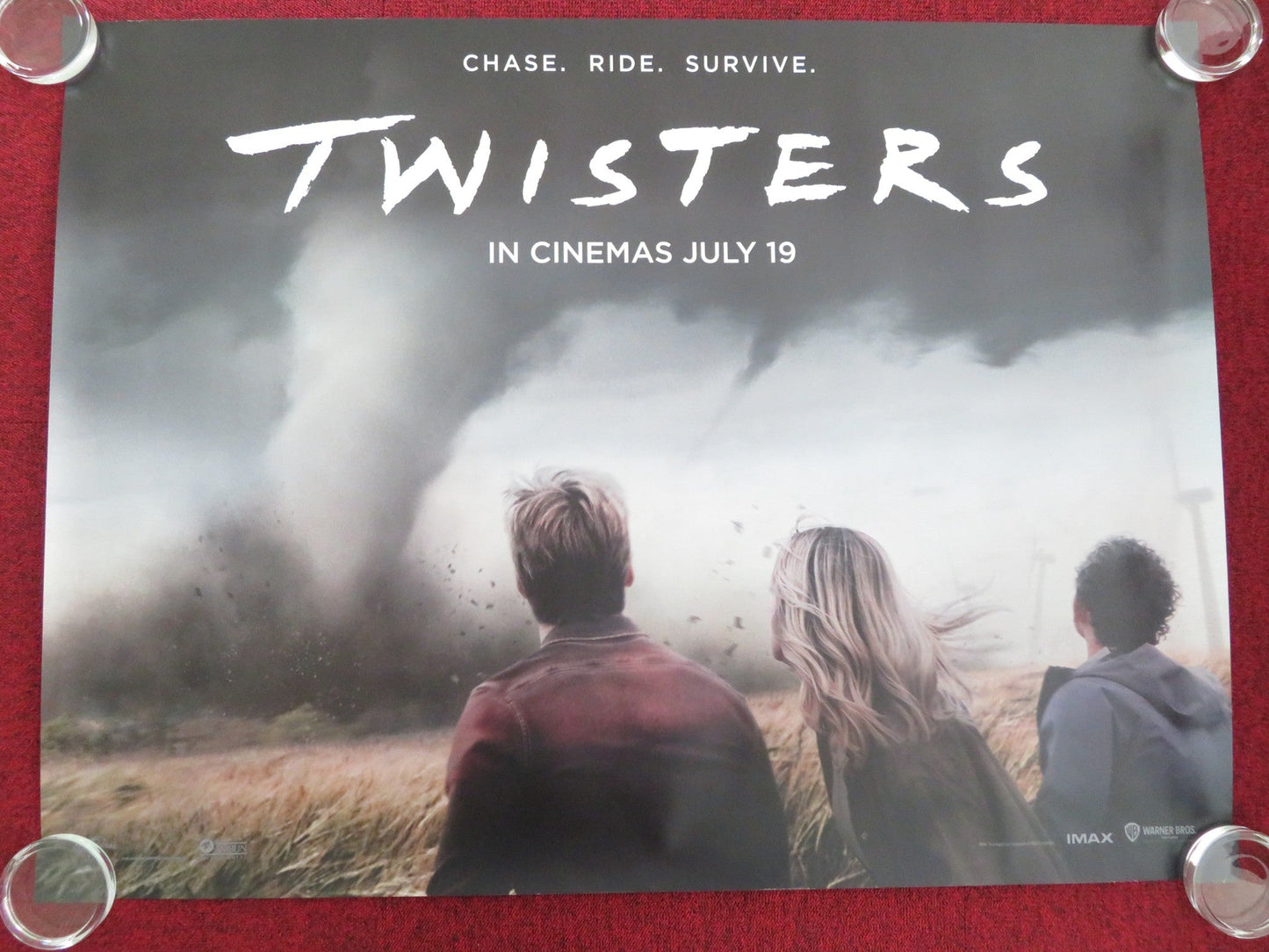 TWISTERS - A UK QUAD ROLLED POSTER DAISY EDGAR - JONES GLEN POWELL 2024 Movie posters
