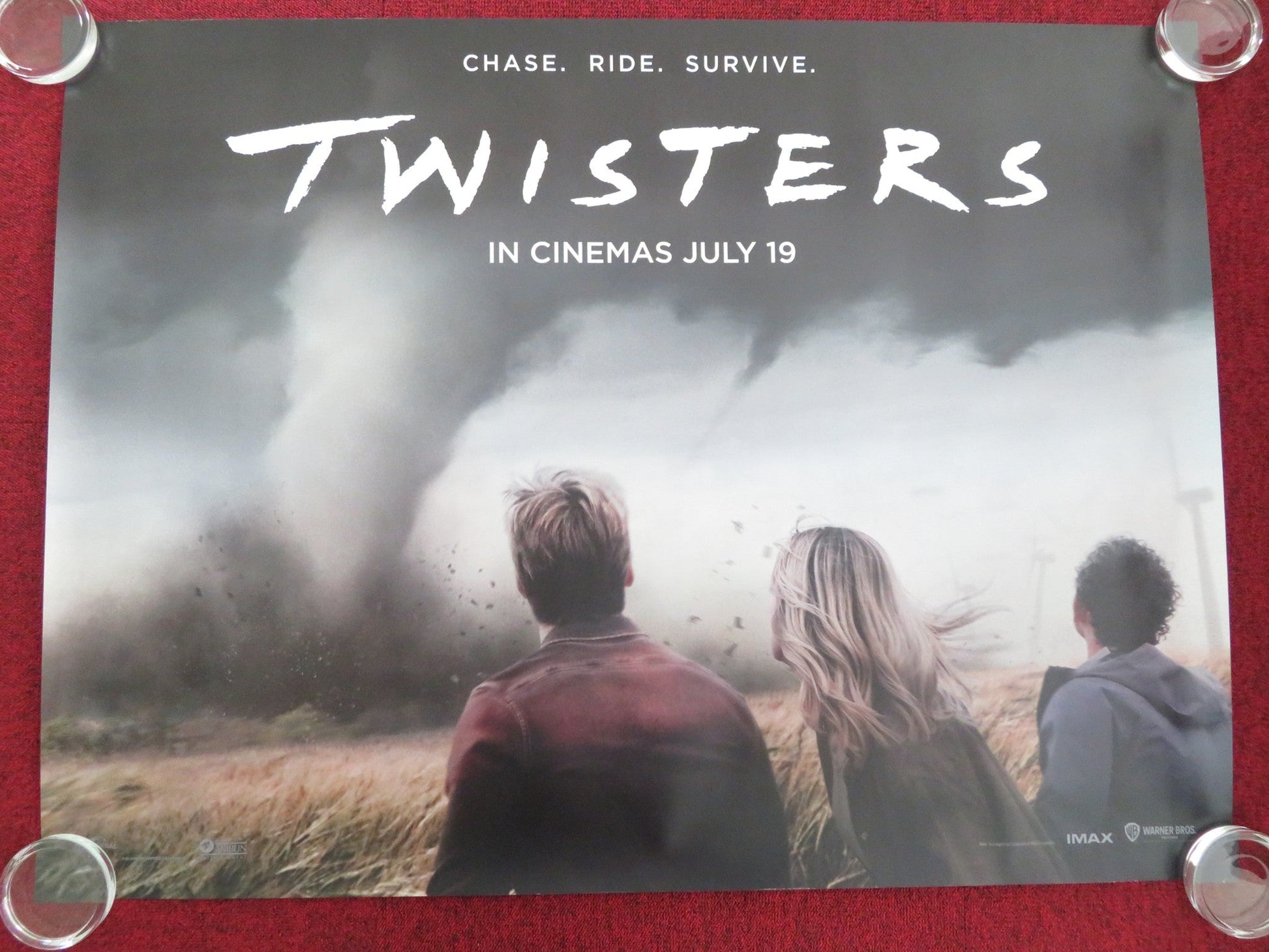 TWISTERS - A UK QUAD ROLLED POSTER DAISY EDGAR - JONES GLEN POWELL 2024 Movie posters