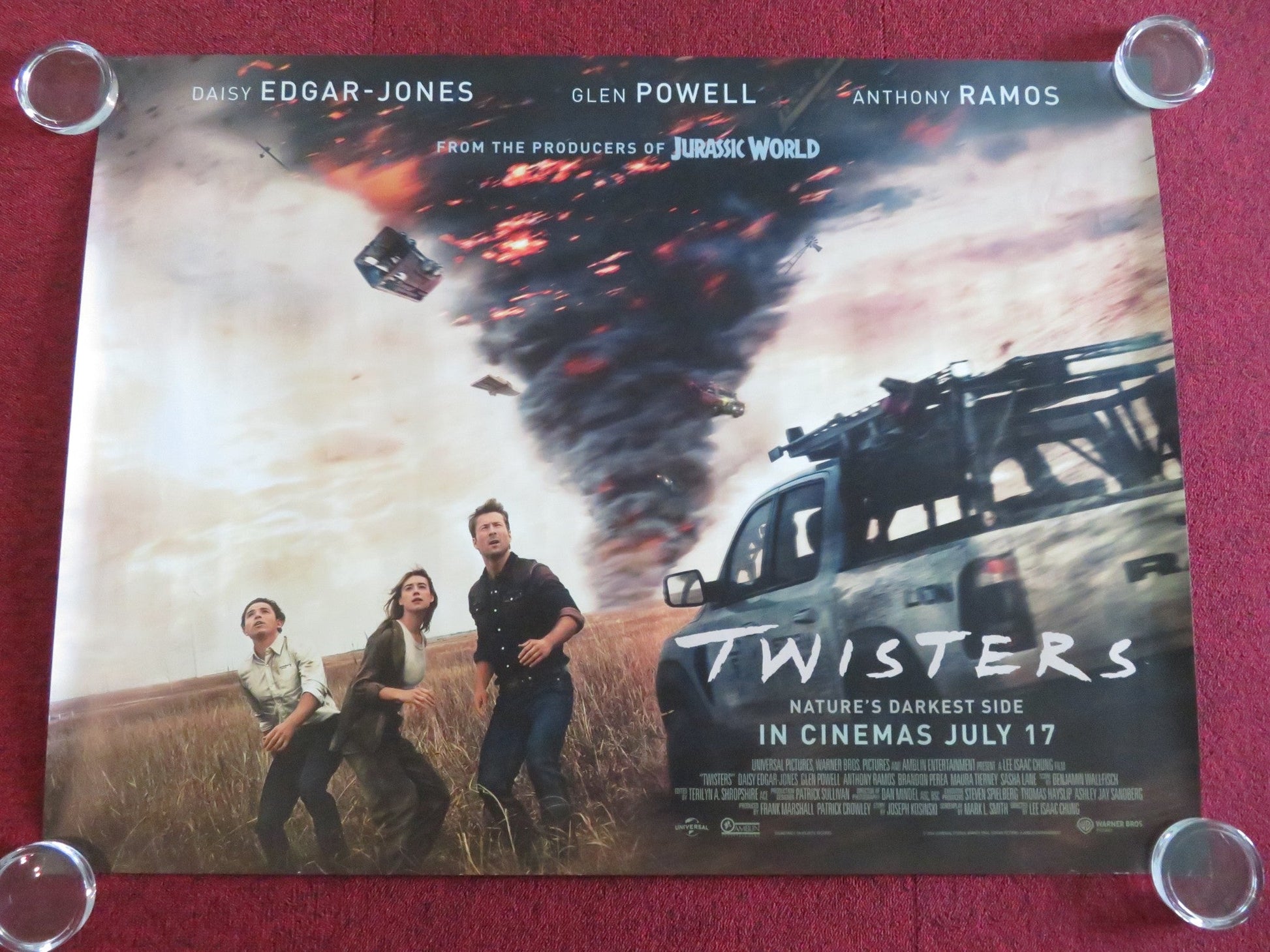 TWISTERS - B UK QUAD ROLLED POSTER DAISY EDGAR-JONES GLEN POWELL 2024 - Rendezvous Cinema