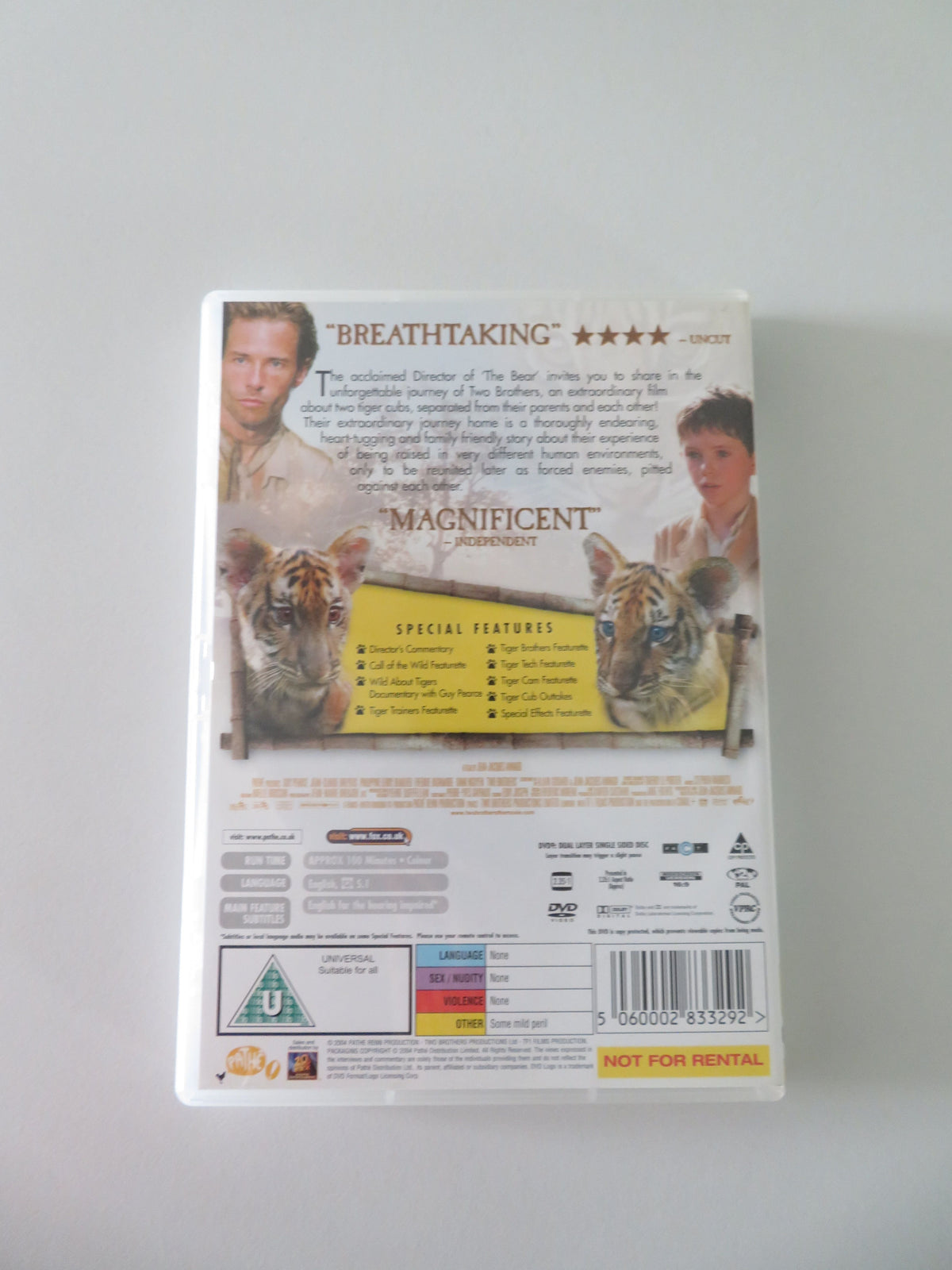 Two Brothers (DVD) Guy Pearce Freddie Highmore 2004 Region 2 Movie posters