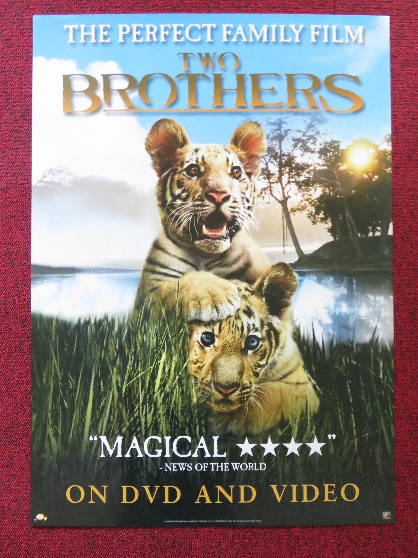 TWO BROTHERS VHS & DVD VIDEO POSTER GUY PEARCE FREDDIE HIGHMORE 2004 Rendezvous Cinema Movie posters