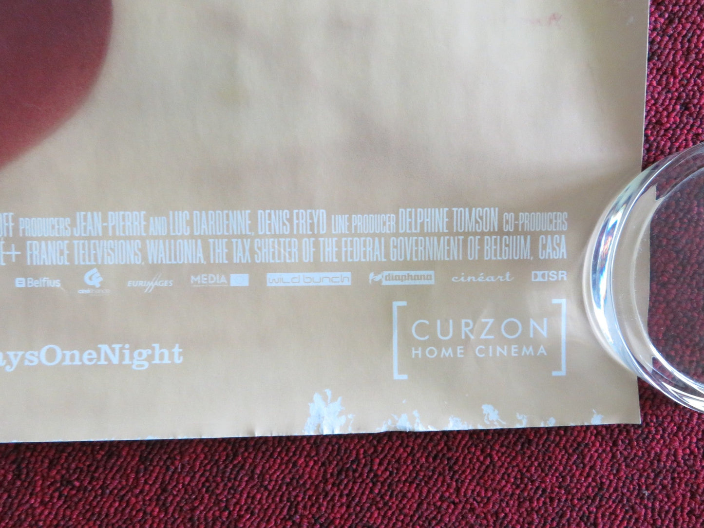 TWO DAYS, ONE NIGHT UK QUAD ROLLED POSTER COTILLARD FABRIZIO RONGIONE 2014 - Rendezvous Cinema