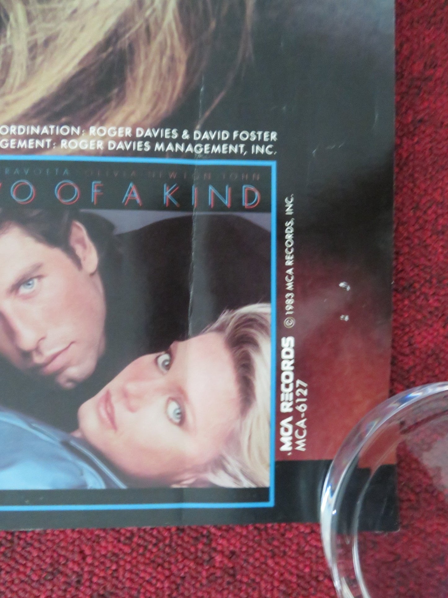 TWO OF A KIND ALBUM PROMO POSTER ROLLED JOHN TRAVOLTA OLIVIA NEWTON JOHN 1983 Movie posters