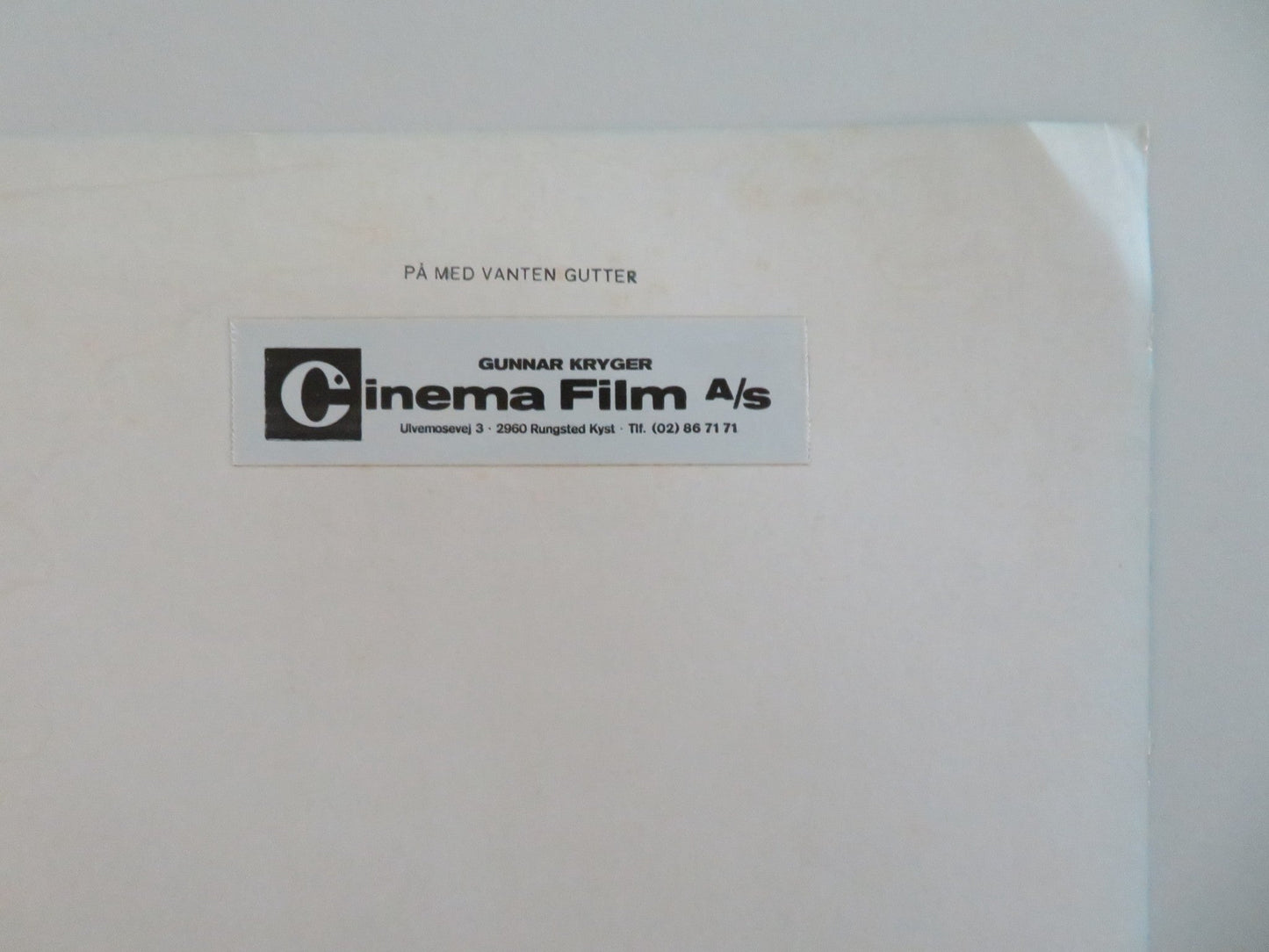 TWO SANE NUTS DANISH POSTER ROLLED ROBERT WIDMARK BOB GORDON 1975 Movie posters